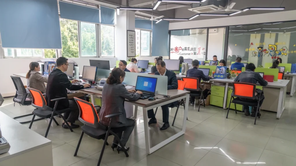 DAVOLIN R&D engineers working on rugged keyboard design and development for industrial input devices