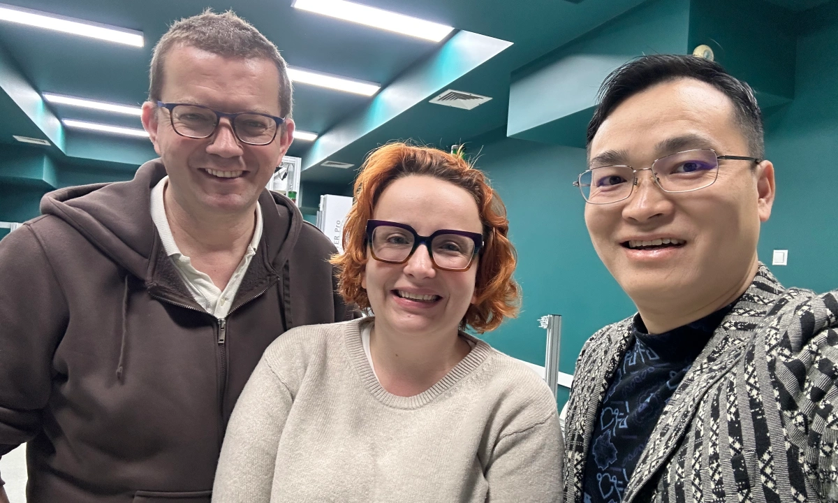 DAVOLIN founder Joe Zhou visiting client in Katowice Poland for industrial keyboard cooperation