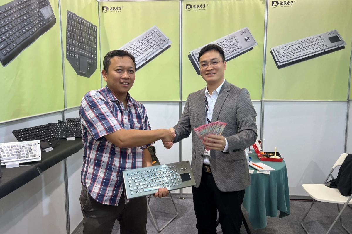 DAVOLIN rugged keyboard deal completed with client from Indonesia during on-site visit