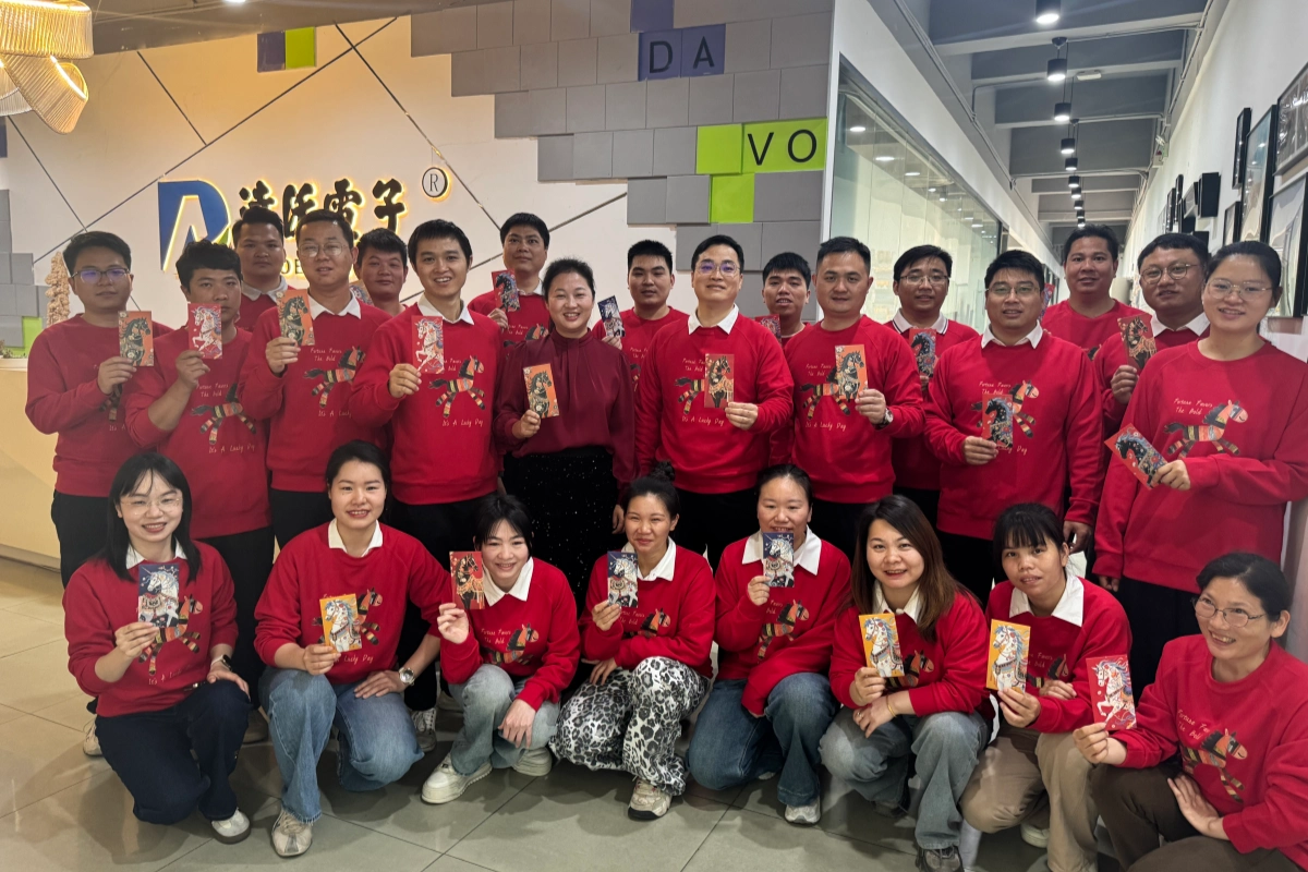 DAVOLIN employees gathering for the company’s 2026 New Year kickoff event, marking a fresh start and team spirit