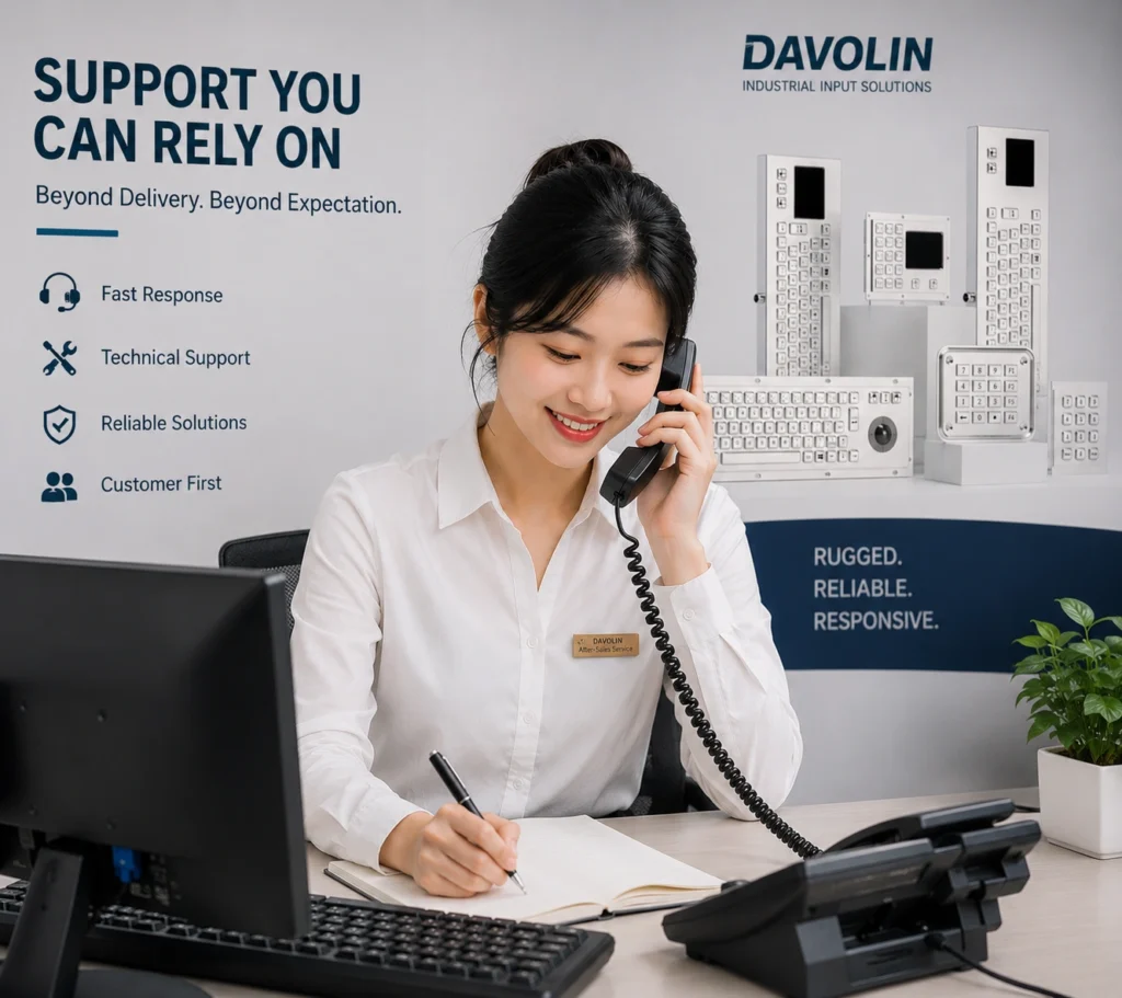 DAVOLIN after-sales technical support for industrial keyboards and input devices
