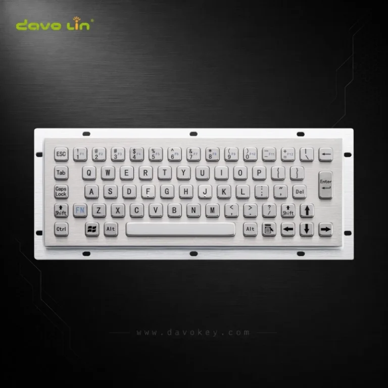 D-8601 Compact 65-Key Stainless Steel Panel Keyboard