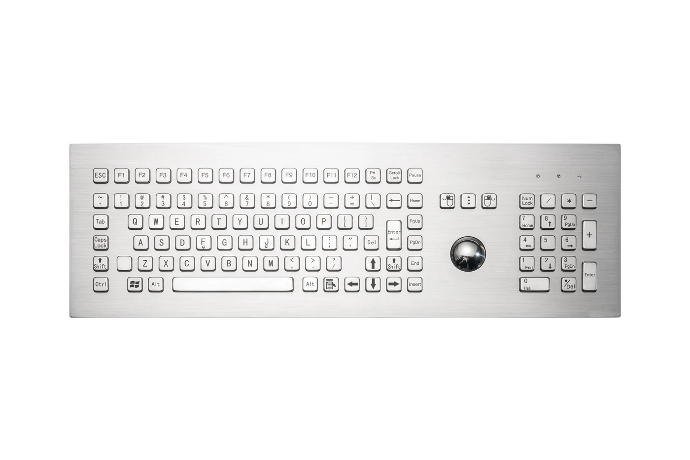 D-8605 stainless steel keyboard with trackball and numeric keypad for CNC controls