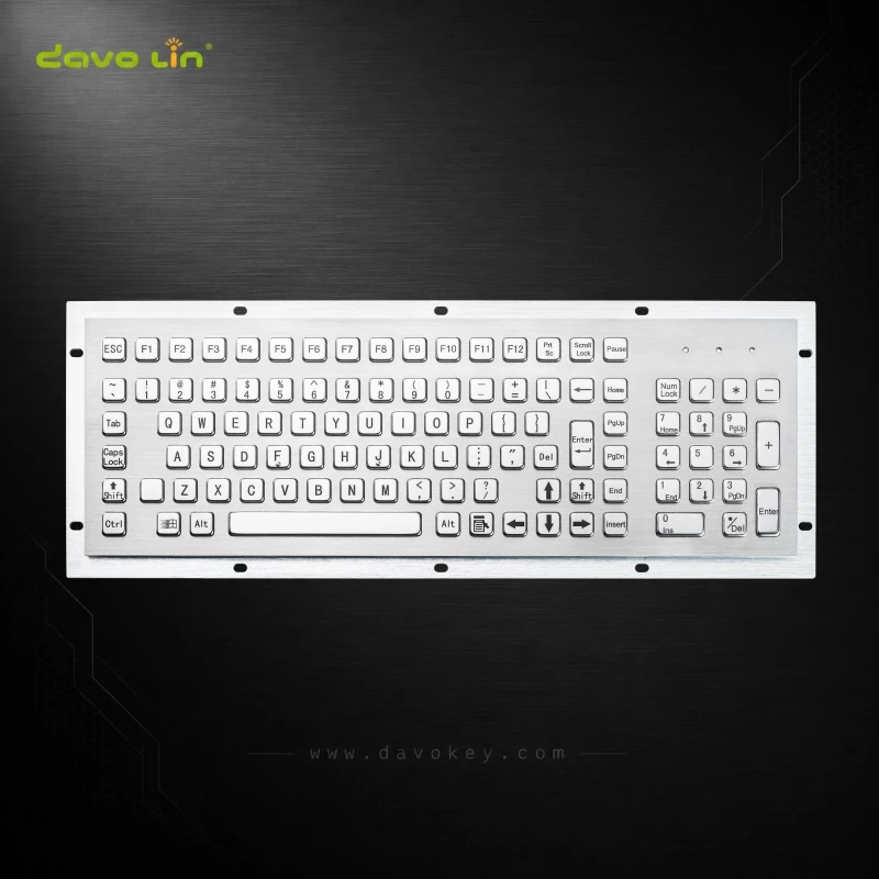 D-8625 Panel-Mount Stainless Steel Keyboard with Numeric Keypad
