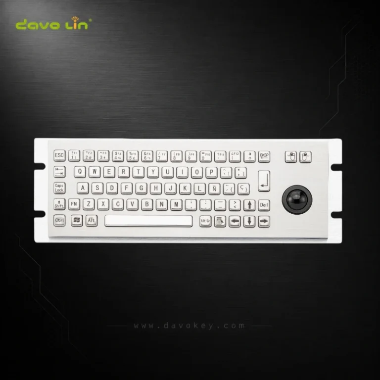 D-8630G Panel-Mount Stainless Steel Keyboard with Trackball