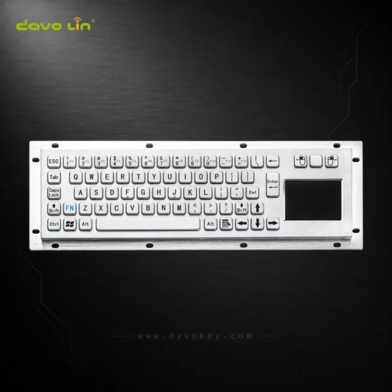 D-8635T Panel-Mount Stainless Steel Keyboard with Touchpad