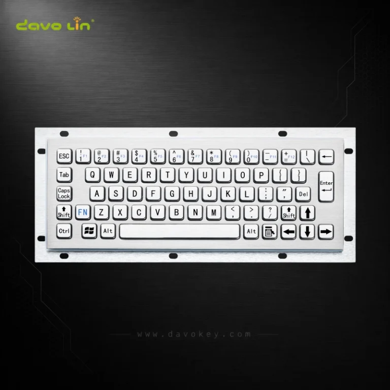 D-8656 compact stainless steel panel-mount keyboard